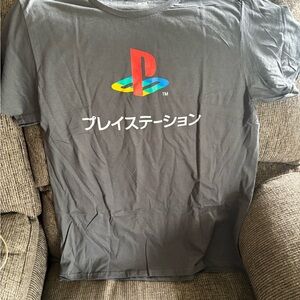 Sony Gray T-Shirt with Multicolor Play Station Logo